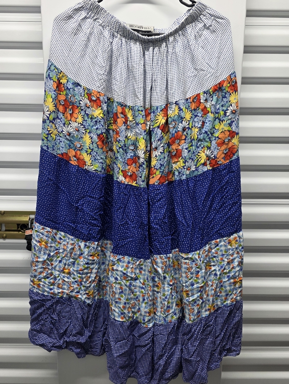 Lucia Lukken Boho Maxi Skirt Floral Tiered Vintage 90s Prairiecore  Broomskirt
